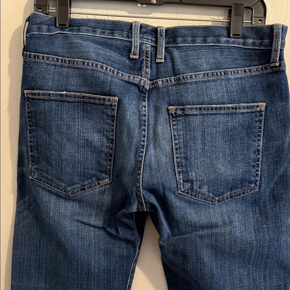 Current/Elliott The Boyfriend Dark Blue Straight Jeans Woman 27 - Picture 8 of 10